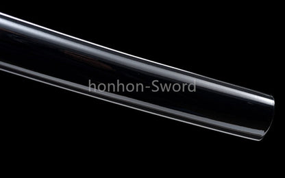 High Manganese Steel Purple Blade Japanese Katana Samurai Sword Full Tang Real For Battle Black