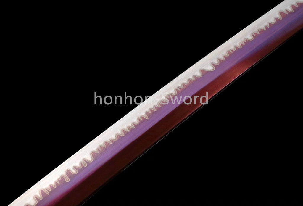 High Manganese Steel Japanese Katana Samurai Sword Full Tang Real For Battle Black