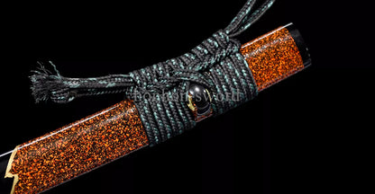 T10 Clay Tempered Japanese Katana Samurai Sword Hammering Pattern Hand Paint Sheath