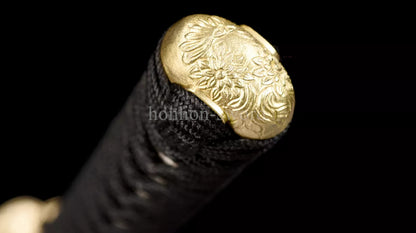 T10 Clay Tempered Japanese Katana Samurai Sword Hammering Pattern Hand Paint Sheath