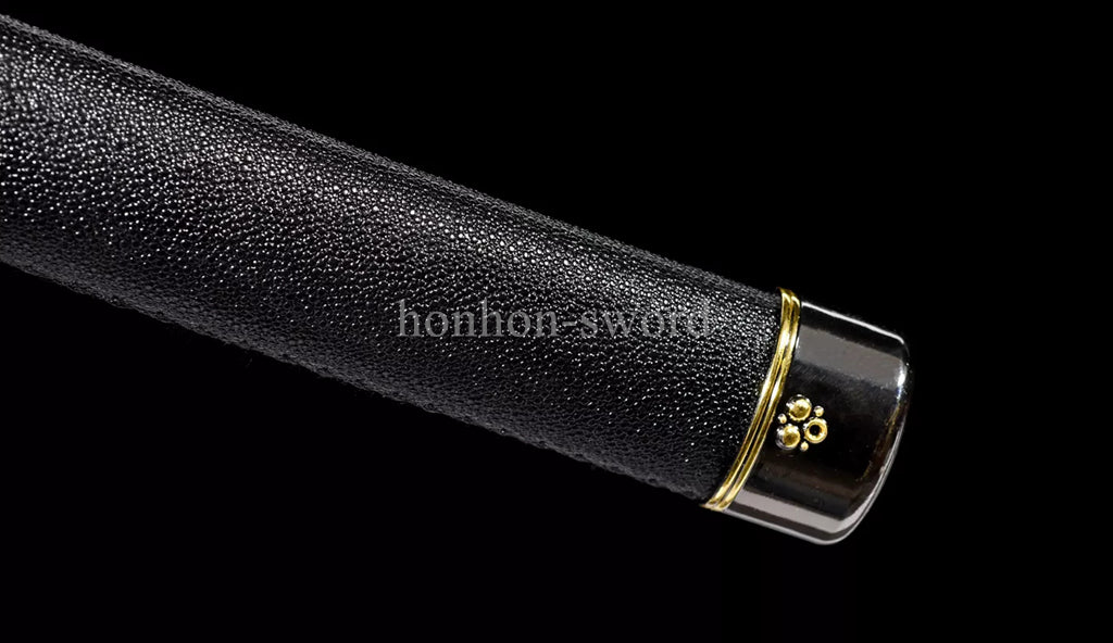 Katana à lame bleue en acier à haute teneur en carbone 1095, épée de samouraï japonais, épée complète noire 