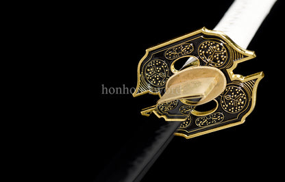 Katana à lame bleue en acier à haute teneur en carbone 1095, épée de samouraï japonais, épée complète noire 