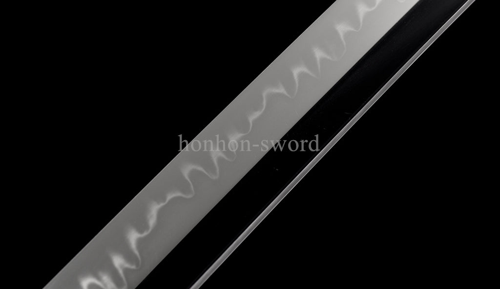 Katana à lame bleue en acier à haute teneur en carbone 1095, épée de samouraï japonais, épée complète noire 