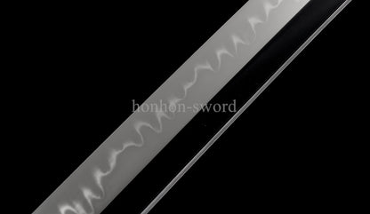 Katana à lame bleue en acier à haute teneur en carbone 1095, épée de samouraï japonais, épée complète noire 