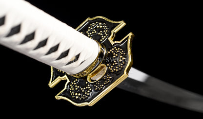 Katana à lame bleue en acier à haute teneur en carbone 1095, épée de samouraï japonais, épée complète noire 