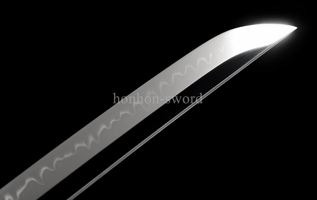 Katana à lame bleue en acier à haute teneur en carbone 1095, épée de samouraï japonais, épée complète noire 