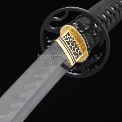 T10 Steel Clay Tempered Japanese Katana Alloy Tsuba 26inch Samurai Sword Sharp