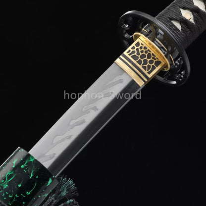 T10 Steel Clay Tempered Japanese Katana Alloy Tsuba 26inch Samurai Sword Sharp