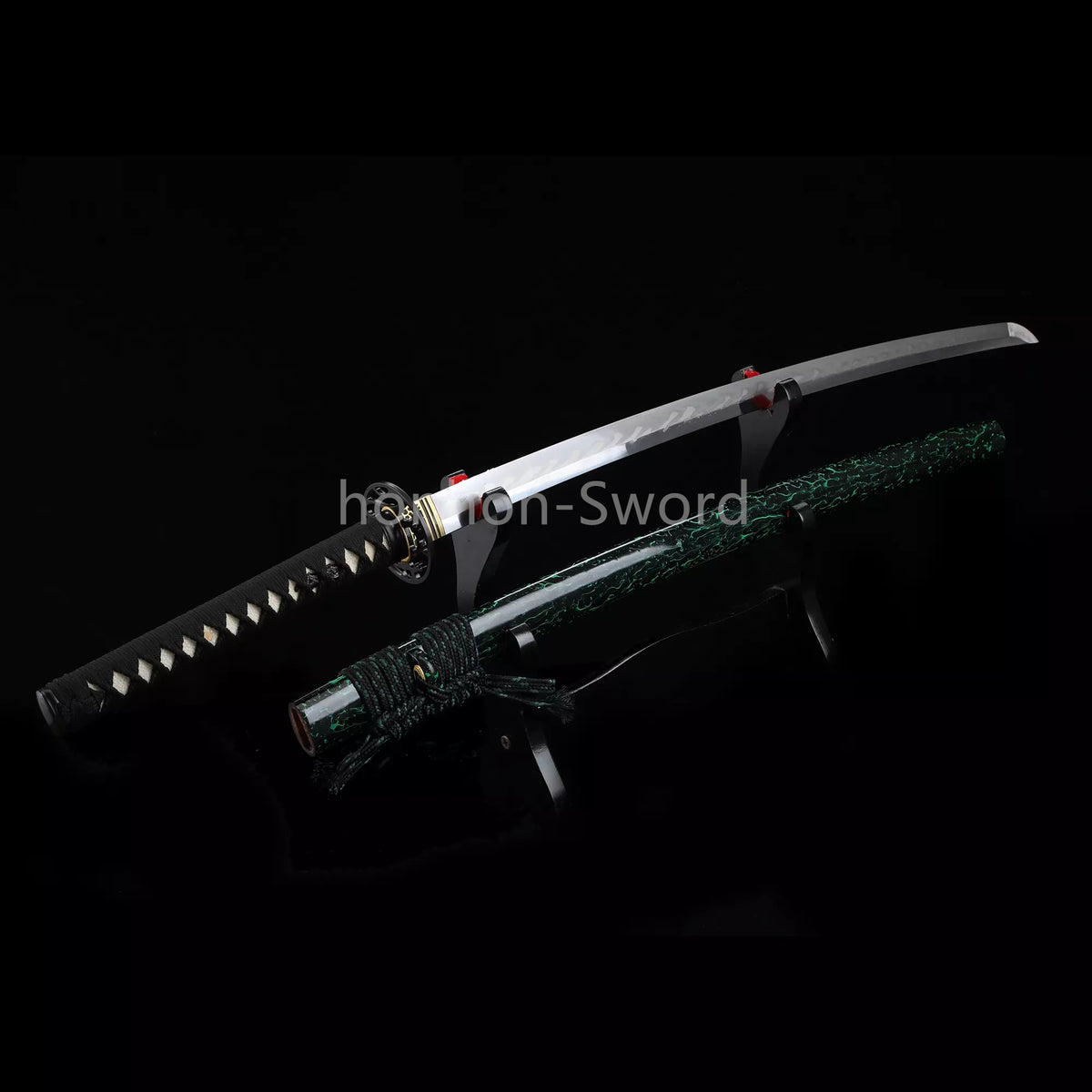 T10 Steel Clay Tempered Japanese Katana Alloy Tsuba 26inch Samurai Sword Sharp