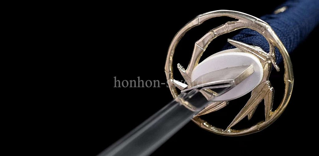 Katana à lame bleue en acier à haute teneur en carbone 1095, épée de samouraï japonais, épée complète noire 