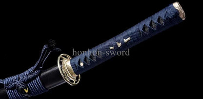 Katana à lame bleue en acier à haute teneur en carbone 1095, épée de samouraï japonais, épée complète noire 