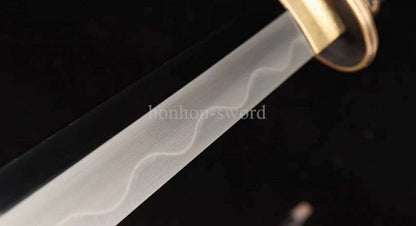 Katana à lame bleue en acier à haute teneur en carbone 1095, épée de samouraï japonais, épée complète noire 