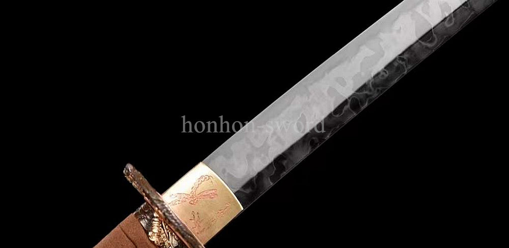 Katana à lame bleue en acier à haute teneur en carbone 1095, épée de samouraï japonais, épée complète noire 