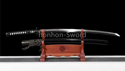 T10 Steel Clay Tempered Katana Japanese Samurai Sword Sharp Battle Ready Real