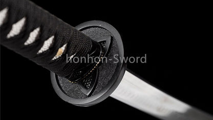 T10 Steel Clay Tempered Katana Japanese Samurai Sword Sharp Battle Ready Real