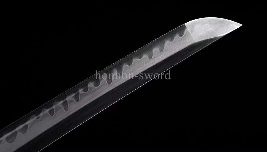 Katana à lame bleue en acier à haute teneur en carbone 1095, épée de samouraï japonais, épée complète noire 