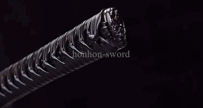 Katana à lame bleue en acier à haute teneur en carbone 1095, épée de samouraï japonais, épée complète noire 