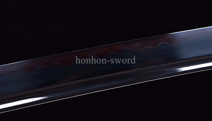 Katana à lame bleue en acier à haute teneur en carbone 1095, épée de samouraï japonais, épée complète noire 