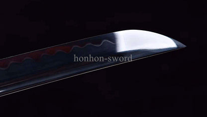 Katana à lame bleue en acier à haute teneur en carbone 1095, épée de samouraï japonais, épée complète noire 