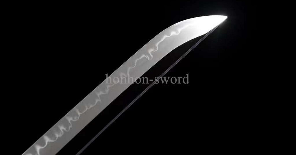 Katana à lame bleue en acier à haute teneur en carbone 1095, épée de samouraï japonais, épée complète noire 