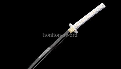 Katana à lame bleue en acier à haute teneur en carbone 1095, épée de samouraï japonais, épée complète noire 