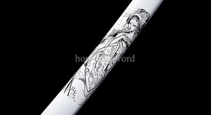 Katana à lame bleue en acier à haute teneur en carbone 1095, épée de samouraï japonais, épée complète noire 