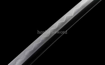1095 Kohlenstoffstahl Katana Blaue Klinge Japanisches Samurai-Schwert Full Tang Schwarz 