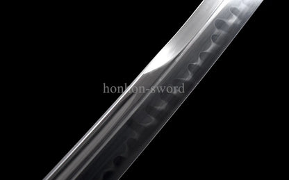 Katana à lame bleue en acier à haute teneur en carbone 1095, épée de samouraï japonais, épée complète noire 