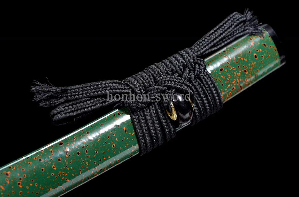 Katana à lame bleue en acier à haute teneur en carbone 1095, épée de samouraï japonais, épée complète noire 