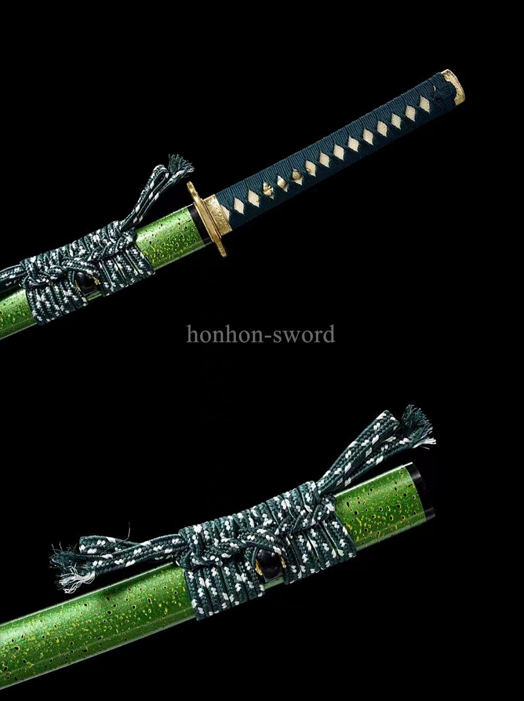 Katana à lame bleue en acier à haute teneur en carbone 1095, épée de samouraï japonais, épée complète noire 