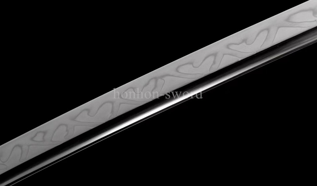 Katana à lame bleue en acier à haute teneur en carbone 1095, épée de samouraï japonais, épée complète noire 