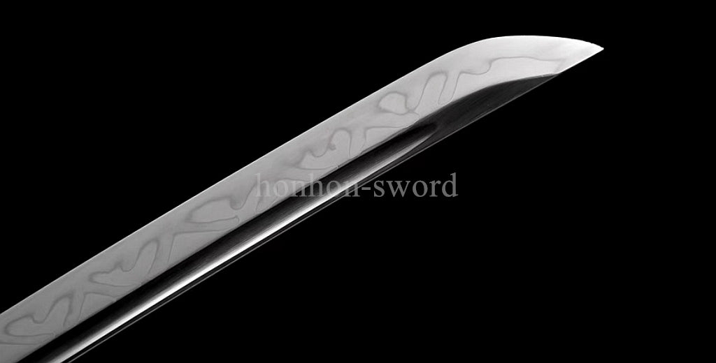 Katana à lame bleue en acier à haute teneur en carbone 1095, épée de samouraï japonais, épée complète noire 
