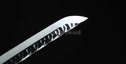 Katana à lame bleue en acier à haute teneur en carbone 1095, épée de samouraï japonais, épée complète noire 