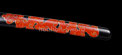 1095 Kohlenstoffstahl Katana Blaue Klinge Japanisches Samurai-Schwert Full Tang Schwarz 