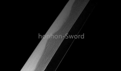 1095 Kohlenstoffstahl Katana Blaue Klinge Japanisches Samurai-Schwert Full Tang Schwarz 