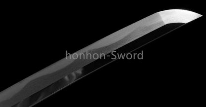 1095 Kohlenstoffstahl Katana Blaue Klinge Japanisches Samurai-Schwert Full Tang Schwarz 
