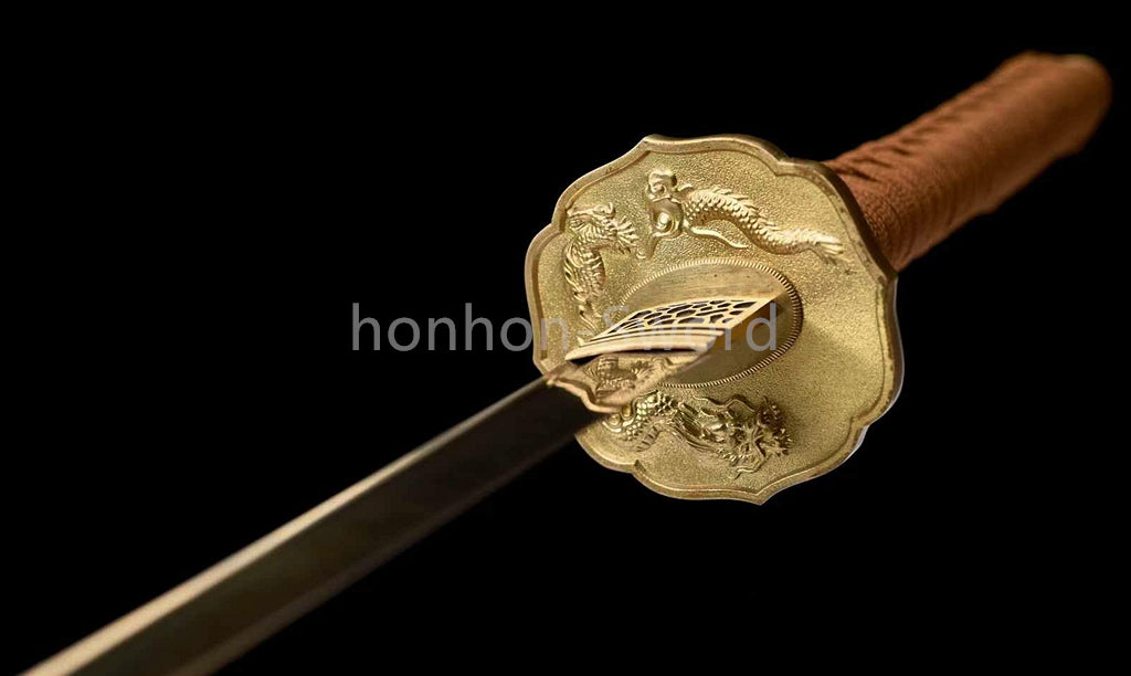 Katana à lame bleue en acier à haute teneur en carbone 1095, épée de samouraï japonais, épée complète noire 