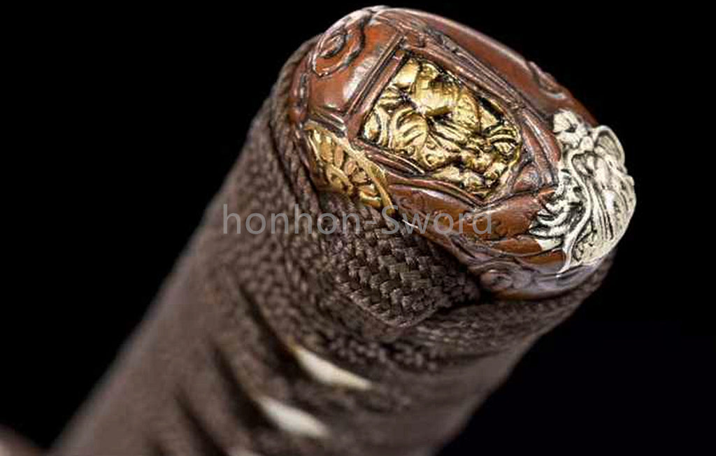 1095 Kohlenstoffstahl Katana Blaue Klinge Japanisches Samurai-Schwert Full Tang Schwarz 