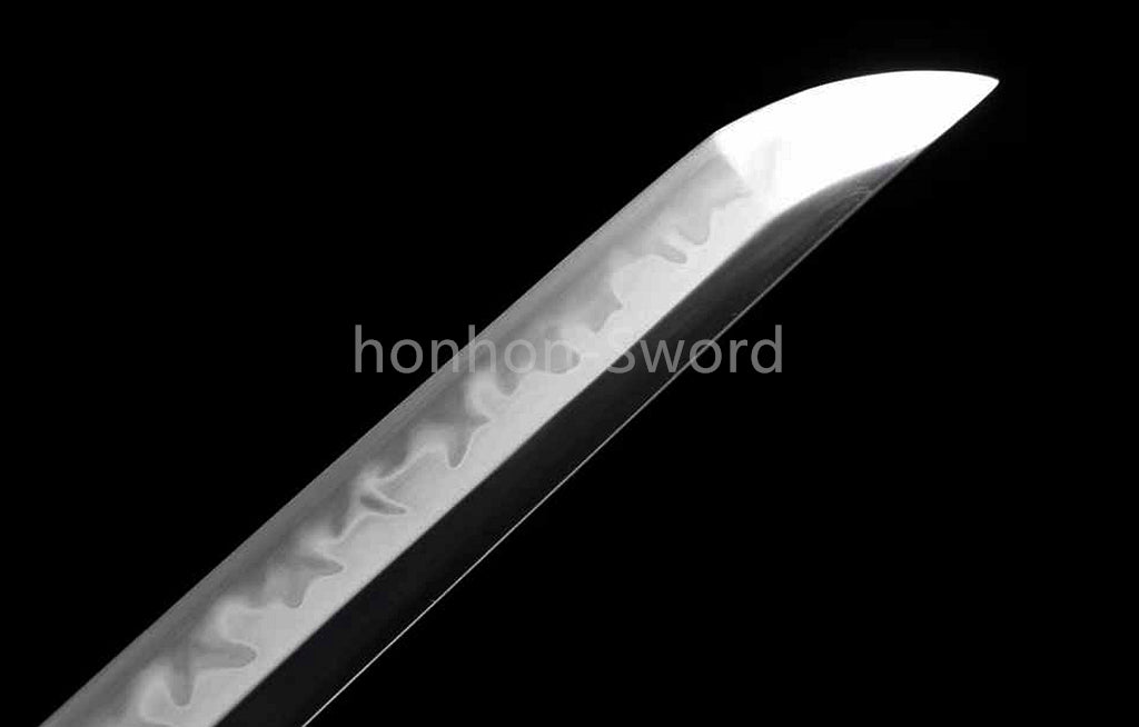 Hadori Polish T10 Clay Tempered Japanese Katana Samurai Sword Full Tang Blue