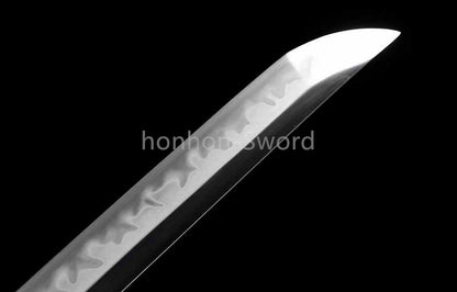 Hadori Polish T10 Clay Tempered Japanese Katana Samurai Sword Full Tang Blue