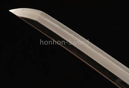 1095 Kohlenstoffstahl Katana Blaue Klinge Japanisches Samurai-Schwert Full Tang Schwarz 