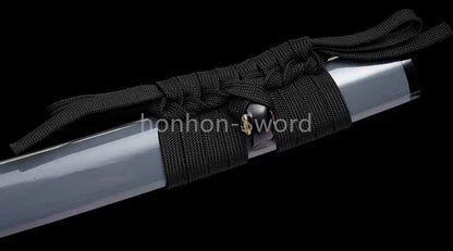 Katana à lame bleue en acier à haute teneur en carbone 1095, épée de samouraï japonais, épée complète noire 