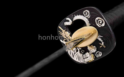 T10 Clay Tempered Katana Brass Tsuba Japanese Samurai Sword Full Tang White