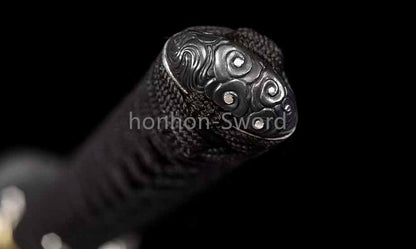 T10 Clay Tempered Katana Brass Tsuba Japanese Samurai Sword Full Tang White