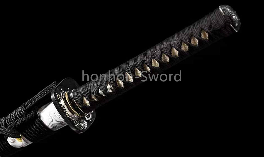 T10 Clay Tempered Katana Brass Tsuba Japanese Samurai Sword Full Tang White