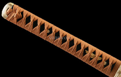T10 Clay Tempered Japanese Katana Full Tang Sword Iron Tsuba Battle Ready Sharp
