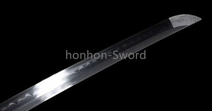 Japanese Katana T10 Clay Tempered Sword Full Rayskin OX Horn Saya Full Tang