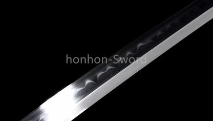 Japanese Katana T10 Clay Tempered Sword Full Rayskin OX Horn Saya Full Tang