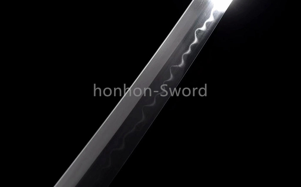 Japanese Katana T10 Clay Tempered Sword Full Rayskin OX Horn Saya Full Tang