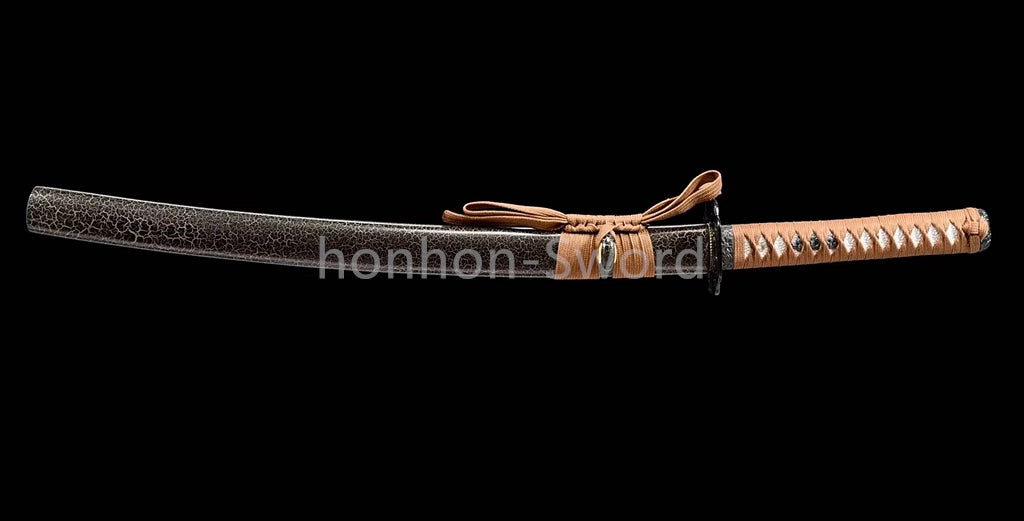 Katana à lame bleue en acier à haute teneur en carbone 1095, épée de samouraï japonais, épée complète noire 